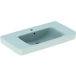 Afbeelding van Geberit renova plan wastafel met kraangat overloop 90x48x18 5cm wit kera tect 501702008 501 702 00 8