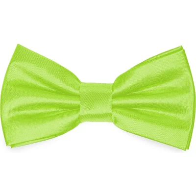 Afbeelding van Ladeheid Vlinderdas voor kinderen, voorgebonden, verstelbare band, glanzend design, ideaal bruiloft, verjaardag, eerste schooldag, duurzaam en stijlvol, afmetingen 10 cm x 5 BKS, limoen, 10cm