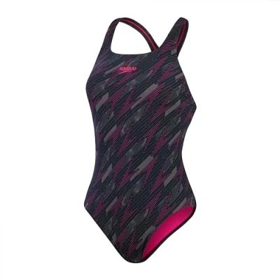 Afbeelding van Speedo Hyperboom Allover Medalist Badpak voor dames, sneldrogend, fitness, chloorbestendig