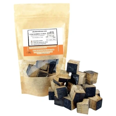 Afbeelding van AlcoFermBrew WHISKY EIKEN CUBES 100g uit geleegde vaten Smaak en veroudering whisky, wijn, bier, maneschijn Homebrouwen Wijnmaken Roken BBQ