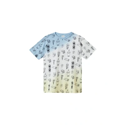 Afbeelding van s.Oliver Allover Tshirt print voor kinderen, Maat: 146/152, Weiß