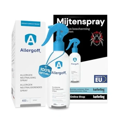 Afbeelding van Allergoff Mijtenspray De meest effectieve Voor Matrassen, Bedden en Textiel mensen met Allergie Bestrijdt Mijten Allergenen Tegen van Schimmels, Pollen 400ml