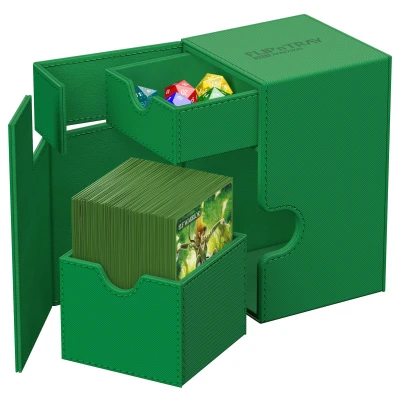 Afbeelding van Ultimate Guard Flip&#039;n&#039;Tray Deck Case 100+ XenoSkin Monocolor Green