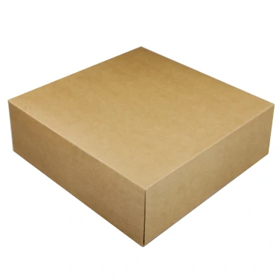 Afbeelding van Taartdoos 30x30x10cm. Kraft 3st