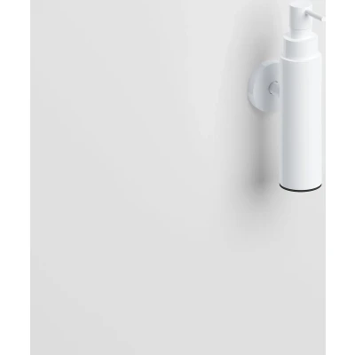 Afbeelding van Zeepdispenser Clou Sjokker 100cc Wandmodel Poedercoating Mat Wit