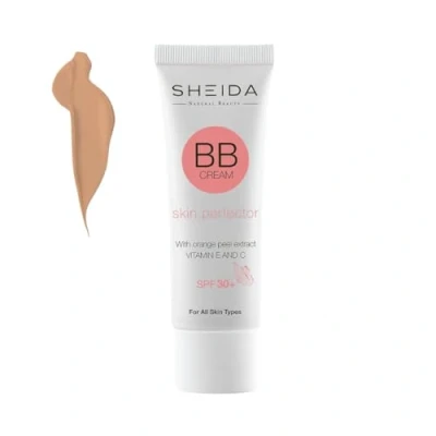 Afbeelding van SHEIDA BB Cream Leight, getinte dagcrème met SPF 30+, 24 uur vocht en huidoptimalisator voor een gelijkmatige teint, verrijkt vitamine E C. Multifunctionele verzorging zonbescherming