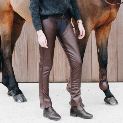 Afbeelding van Dyon Chaps Leather Bruin