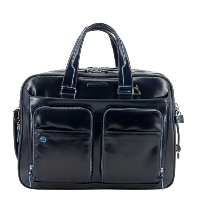 Afbeelding van Piquadro blue Square Expandable Computer Case with iPad/iPad Air Holder night Laptoptas