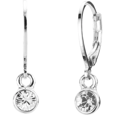 Afbeelding van Traveller Oorbellen Oorhangers Dames Zilverkleurig Kristal Preciosa Crystals Hangers 22 mm 157300