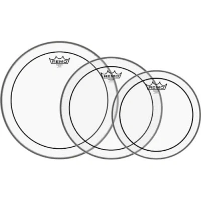 Afbeelding van Remo velSet Pinstripe, clear, Fusion: 10&quot;,12&quot;,14&quot; Drumvellen set
