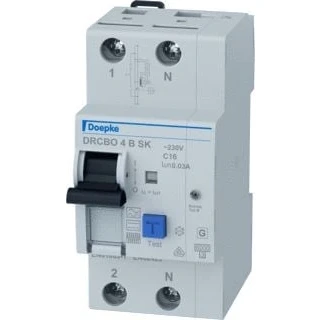 Afbeelding van Doepke aardlekautomaat uitschakelkarakteristiek c lekstroom b nominale meetstroom 16a 09949124