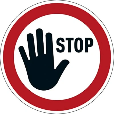 Afbeelding van Verwijderbare vloersticker stop per 4