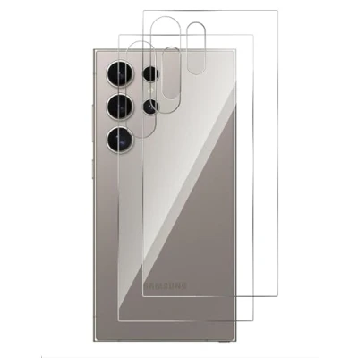Afbeelding van GIOPUEY Rugbeschermer Compatibel met Samsung Galaxy S24 Ultra, Uitstekende kwaliteit materialen Zachte TPU Ultra Back Protector Film Helder [2 stuks]