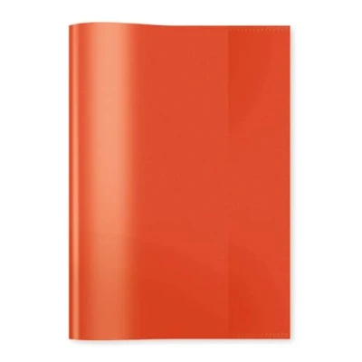 Afbeelding van HERMA 7482 notitieboekomslag, A5, transparant rood, maphoes van duurzaam en afwisbare polypropyleenfolie, transparante kaft voor schoolschriften, gekleurd