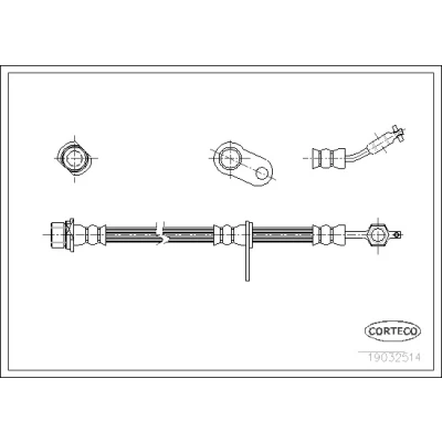 Afbeelding van CORTECO 19032514 Remslang Vooras 515mm