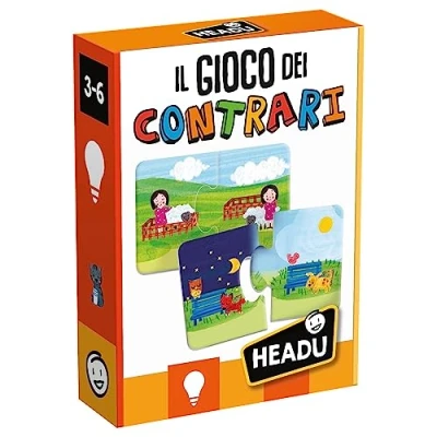 Afbeelding van Headu It20584 het spel van tegenspel om te vergelijken, educatief voor kinderen 3 tot 6 jaar, gemaakt in Italië