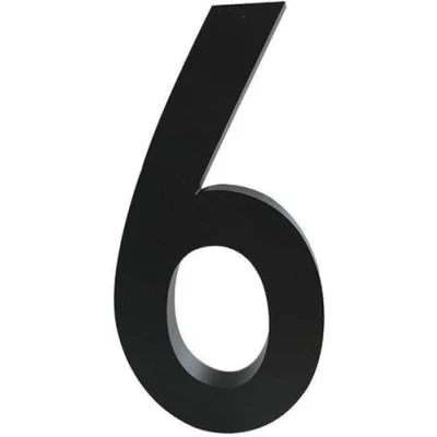 Afbeelding van Design Letters huisnummer RVS zwart 5cm/10cm deurnummer Gepersonaliseerd deurbord Montageschroeven en tape apart verkrijgbaar Afmeting 10cm