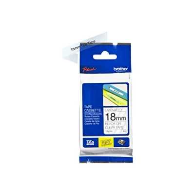 Afbeelding van Brother compatible TZe 141 tape zwart op transparant 18 mm x 8 m