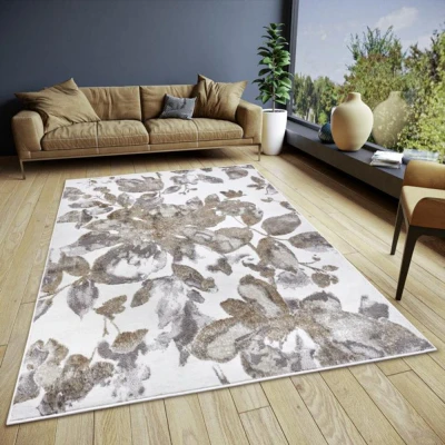 Afbeelding van Vloerkleed Blossom Crème 200x280cm Grijs 123vloerkleed.nl is de online webshop voor vloerkleden en woonaccessoires.