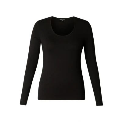 Afbeelding van Base Level Curvy basic longsleeve Aso zwart