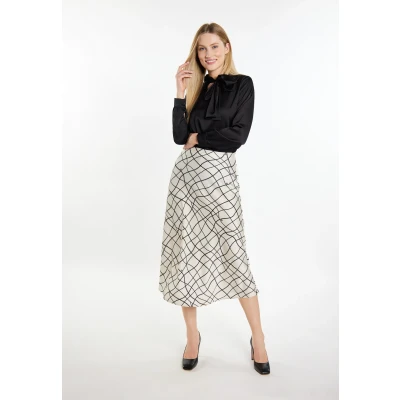 Afbeelding van Midi rok DREIMASTER L / Off White Zwart 100% Polyester