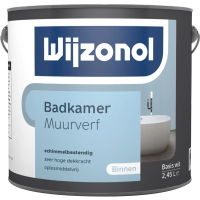 Afbeelding van Wijzonol Badkamer Muurverf 2,5 liter Muurverven