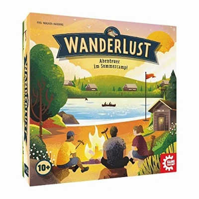 Afbeelding van Game Factory 646313 Wandellust, avontuur in de zomerkamp, familiespel vanaf 10 jaar, voor 2 tot 4 spelers, dekbuilding, bordspel