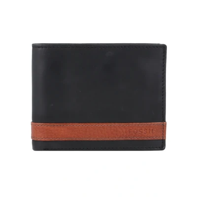 Afbeelding van Fossil Quinn Portemonnee, Heren, Maat: One Size, Schwarz