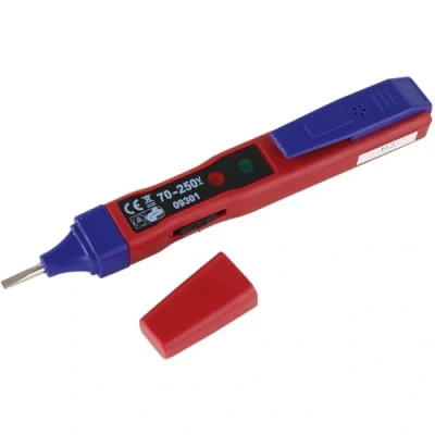 Afbeelding van REV 0037303102 Stroomtester, spanningstester 3 in 1, 70 250V, LED display, rood blauw