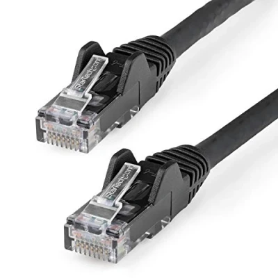 Afbeelding van Stevige UTP netwerkkabel categorie 6 Startech N6LPATCH15MBK Zwart 15 m