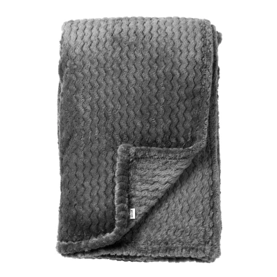 Afbeelding van Dutch Decor MARA Plaid 150x200 cm zigzag patroon superzacht Charcoal Gray antraciet