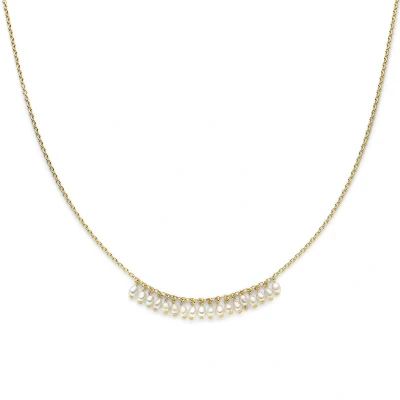 Afbeelding van zilver verguld (geel) collier parels 42 + 3 cm micron 2103303 horloge Goudkleur 45