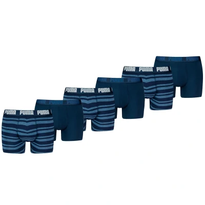 Afbeelding van 6 x Puma Boxershort Everyday Heritage Stripe Denim maat L