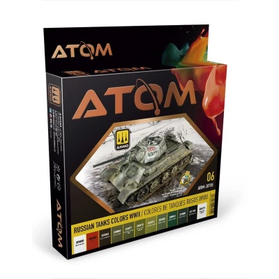 Afbeelding van AMMO MIG 20705 ATOM Russian Tanks WWII Colors Acryl set 12x20ml Verf
