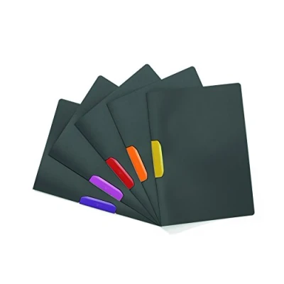 Afbeelding van Durable 230400 Klemmap Duraswing Color voor 30 vel DIN A4, zakje 5 stuks, antraciet met gekleurde klem