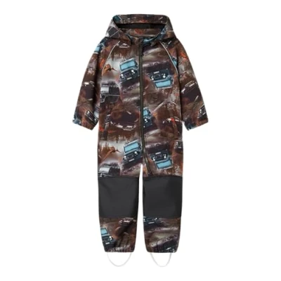 Afbeelding van NAME IT Jongens NMMALFA08 Softshell Suit AOP1 FO NOOS regenpak, groen, 86, 86 cm