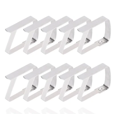 Afbeelding van 10x tafelkleed klemmen set houder van aluminium als voor tafelkleden, tafels