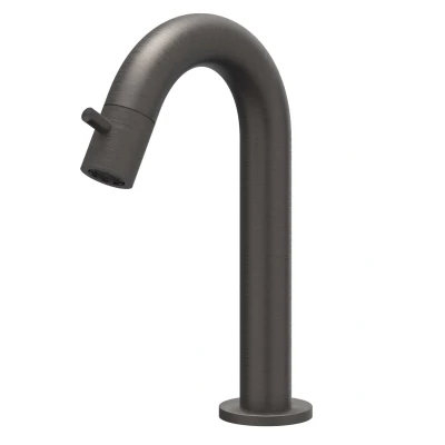 Afbeelding van IVY Concord fonteinkraan gebogen RVS 316 Geborsteld carbon Black PVD Tijdloze uitstraling