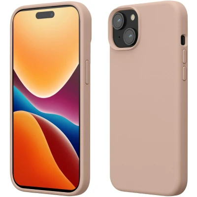 Afbeelding van kwmobile Case voor iPhone 15 Slank TPU Hoesje met Zachte Afwerking In oudroze