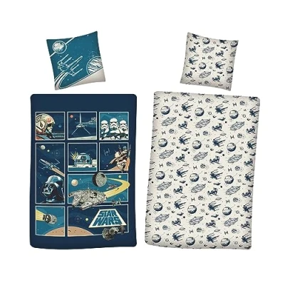 Afbeelding van AYMAX Star Wars tweezijdig beddengoed set 2 delig 135 x 200 cm 80 cm, meerkleurig