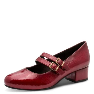 Afbeelding van Delphine Softline Vegan pumps in lak rood