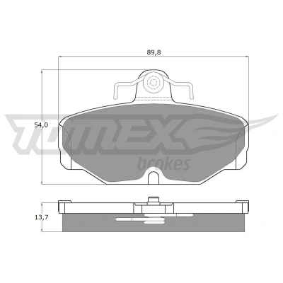 Afbeelding van Remblokkenset, schijfrem TOMEX Brakes TX 10 67