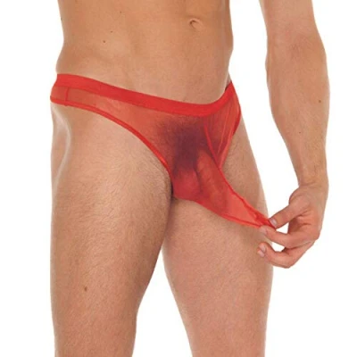 Afbeelding van RIMBA String grappig voor heren rood/transparant eenheidsmaat R.352