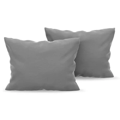 Afbeelding van Kussensloop (set van 2) voor kussens 40 x 135 cm antraciet microvezel kussenslopen (100% polyester), zeer zachte hoofdkussenslopen