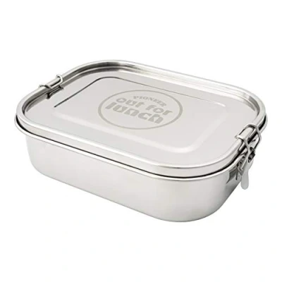 Afbeelding van Pioneer SSLB 1400/1 Out for Lunch, lekvrije, ovenbestendige lunchbox van hoogwaardig roestvrij staal, hoogglans polish, 1400 ml, met lepel en rietje, 18/10