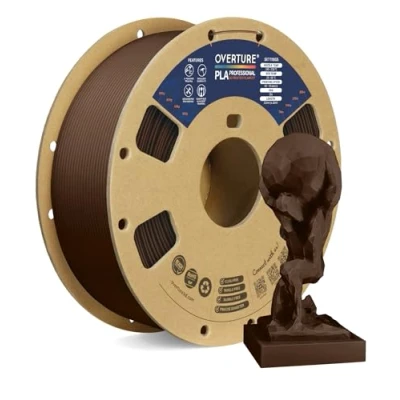 Afbeelding van OVERTURE PLA Plus (PLA+) filament 1,75 mm, professionele taaiheid, 1 kg (2,2 lbs), maatnauwkeurigheid 99% waarschijnlijkheid +/ 0,03 voor 3D printers (chocolade)