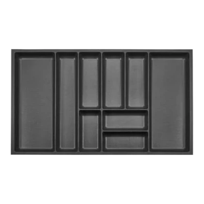 Afbeelding van ORGA BOX 3 Besteklade diepte: 473 x breedte: 791 mm antraciet met zeildoekstructuur voor 90 cm laden, bijv. in Nobilia keukens vanaf 08.2012.