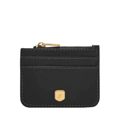 Afbeelding van FOSSIL Kaarthouder Sleutelgeval Lennox Zip Card Case Black Zwart