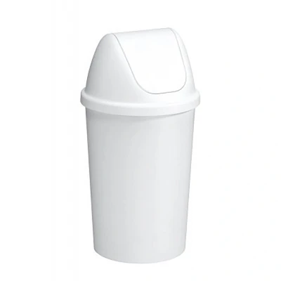 Afbeelding van SUNWARE Twinga Prullenbak met swing Deksel 45 liter, 37,5 x 68cm wit