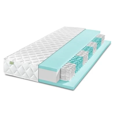 Afbeelding van DREAMSTAR Ergo Flex Duo Pocketveringmatras 7 zones, 17 cm hoog, Öko Tex gecertificeerd, hardheidsgraad 2 (H2), 0 80 kg, 3 (H3), 100 90 x 200